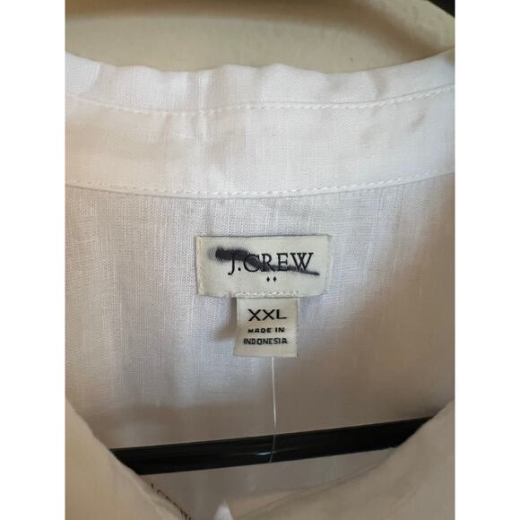 J.Crew Linen Blend Button-Up Long Sleeve Linen Blend Shirt - Picture 7 of 7